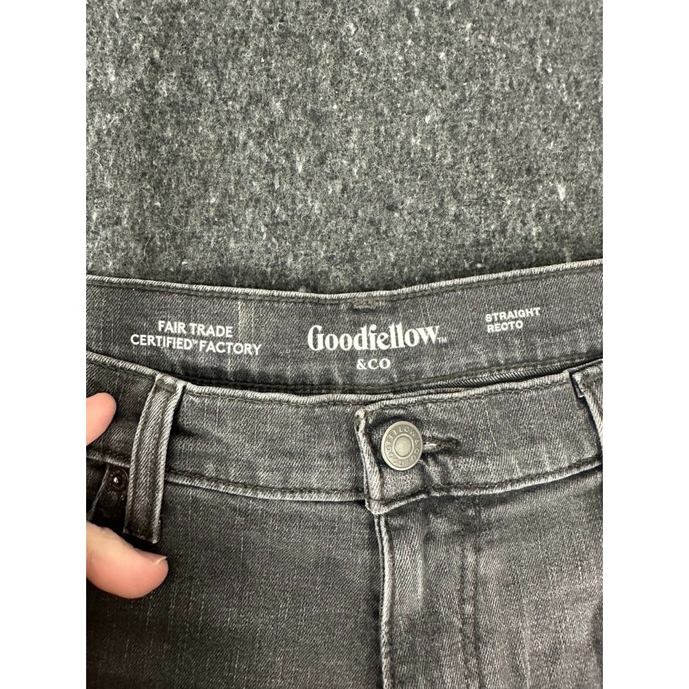 Goodfellow & Co Black Straight Recto Jeans Stretch Denim Mens Size 38 x 30 - Picture 6 of 8